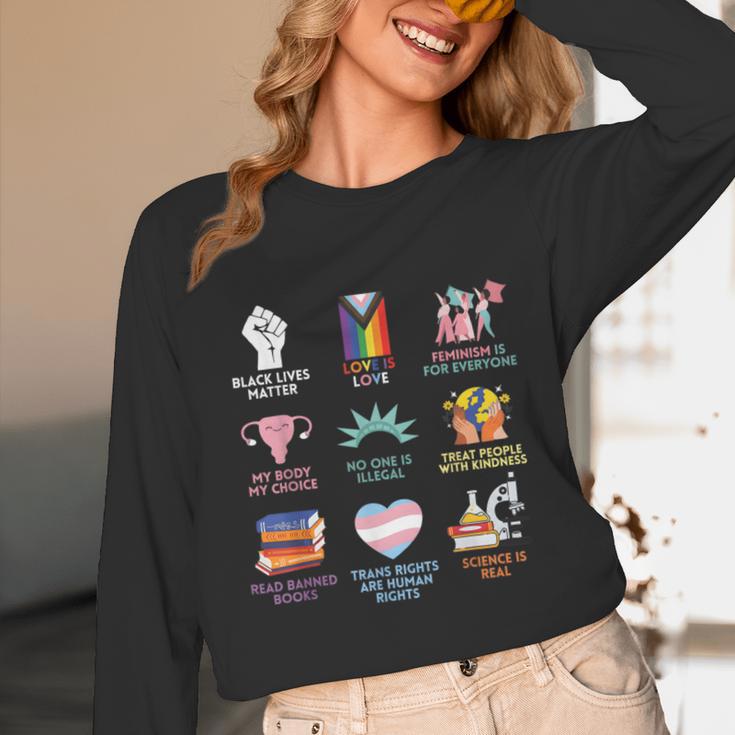 BLM Human Rights Feminism Trans Science Books LGBTQ Quote Unisex Long Sleeve T-Shirt BLM Human Rights Feminism Trans Science Books LGBTQ Quote Unisex Long Sleeve T-Shirt