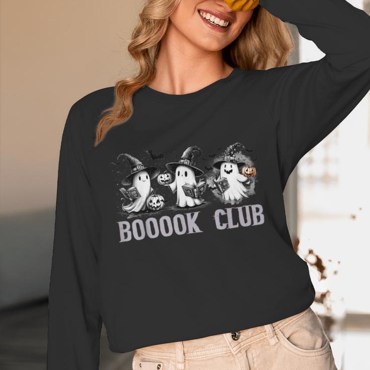 Boo Ghost Books Book Club Halloween Women School Teacher Unisex Long Sleeve T-Shirt