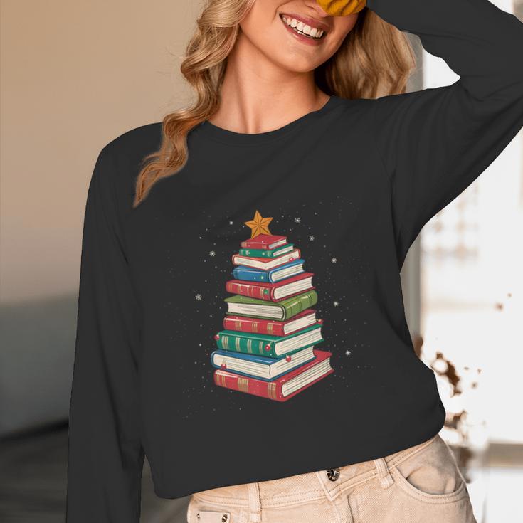 Book Christmas Tree Book Lover Teacher Librarian Men Women Unisex Long Sleeve T-Shirt Book Christmas Tree Book Lover Teacher Librarian Men Women Unisex Long Sleeve T-Shirt