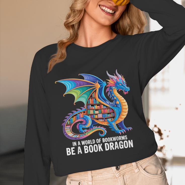 Be a Book Dragon Reading Unisex Long Sleeve T-Shirt Be a Book Dragon Reading Unisex Long Sleeve T-Shirt