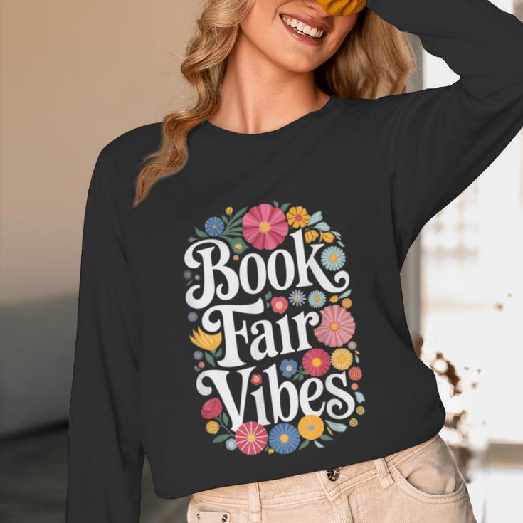 Book Fair Vibes Groovy 70s Retro School Librarian Unisex Long Sleeve T-Shirt