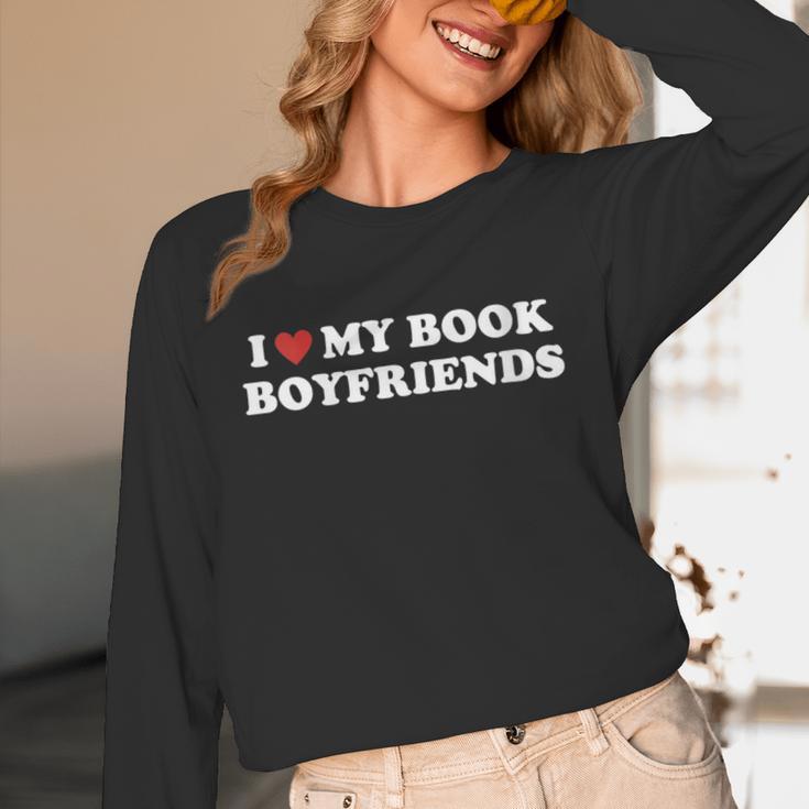 Book Lover Reading I Love My Book Boyfriends Unisex Long Sleeve T-Shirt Book Lover Reading I Love My Book Boyfriends Unisex Long Sleeve T-Shirt