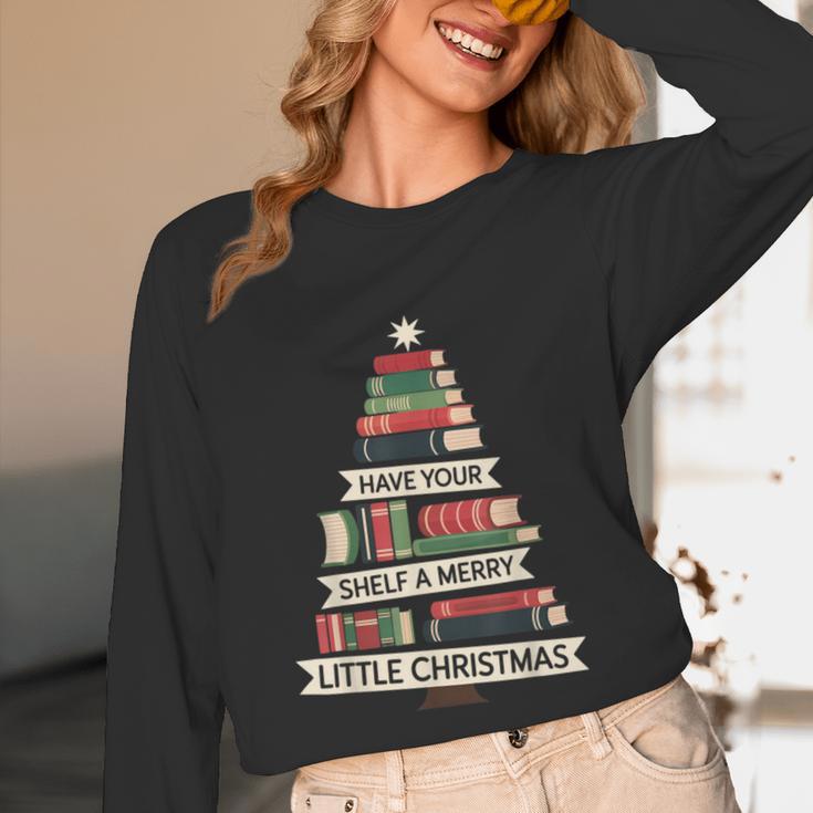 Book Merry Little Christmas Tree Holiday Unisex Long Sleeve T-Shirt