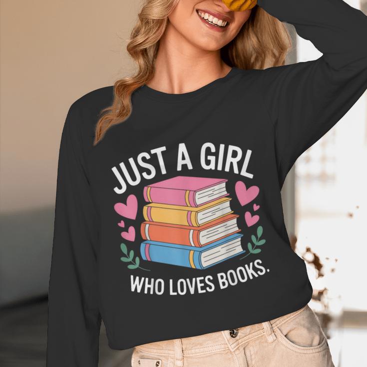 Book Nerd Just A Girl Who Loves Books Literary Enthusiast Unisex Long Sleeve T-Shirt