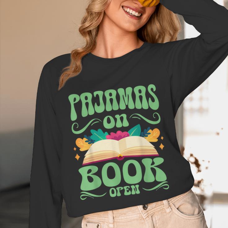 Book And Pajama Pajamas On Book Open Unisex Long Sleeve T-Shirt