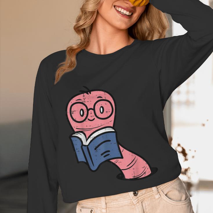 Book Worm Pun Read Reading Librarian America Men Women Kids Unisex Long Sleeve T-Shirt Book Worm Pun Read Reading Librarian America Men Women Kids Unisex Long Sleeve T-Shirt