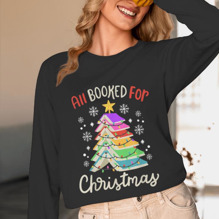All Booked For Christmas Book Lovers Xmas Tree Women Unisex Long Sleeve T-Shirt
