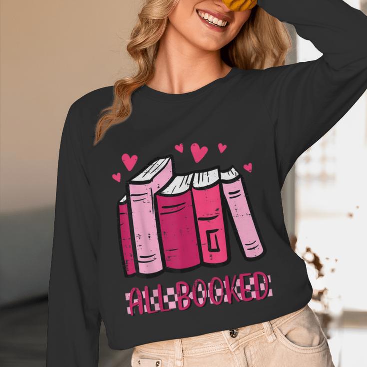 All Booked Read Book Reading Librarian Men Women Kids Unisex Long Sleeve T-Shirt