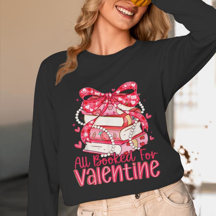 All Booked For Valentine Book Lovers Teacher Girl Women Kid Unisex Long Sleeve T-Shirt