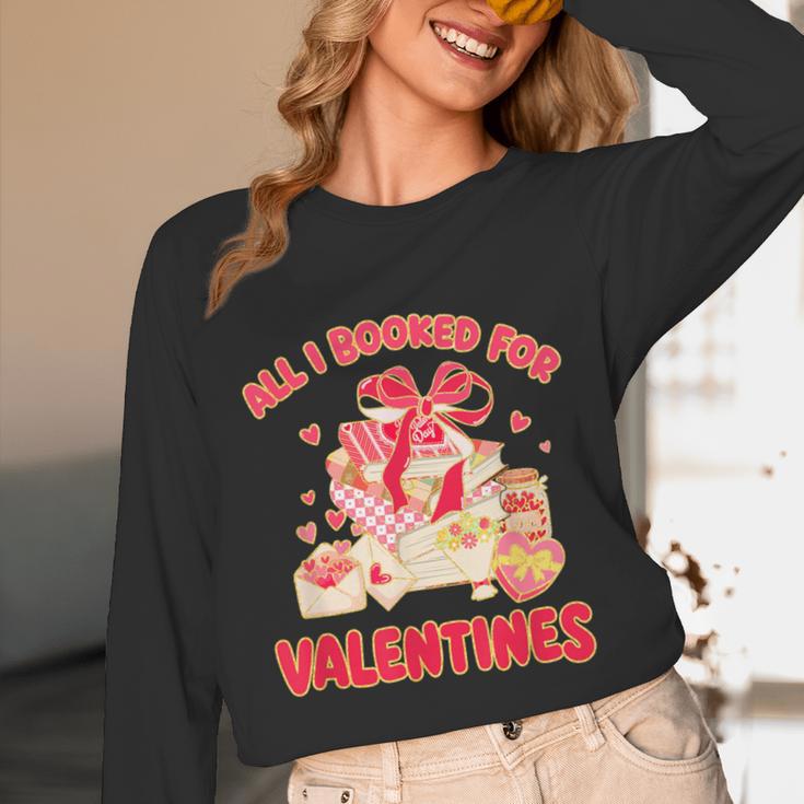 Booked For Valentine Books Lover Bookworm Librarian Teacher Unisex Long Sleeve T-Shirt