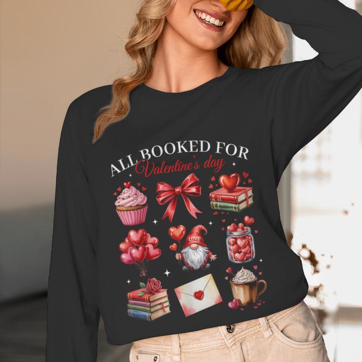 All Booked For Valentine Coquette Bow Girl Women Teacher Unisex Long Sleeve T-Shirt All Booked For Valentine Coquette Bow Girl Women Teacher Unisex Long Sleeve T-Shirt
