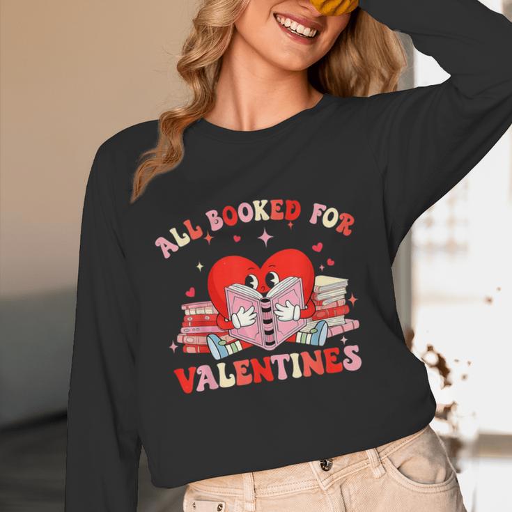 All Booked For Valentines Shirt Cute Book Lover Reading Unisex Long Sleeve T-Shirt