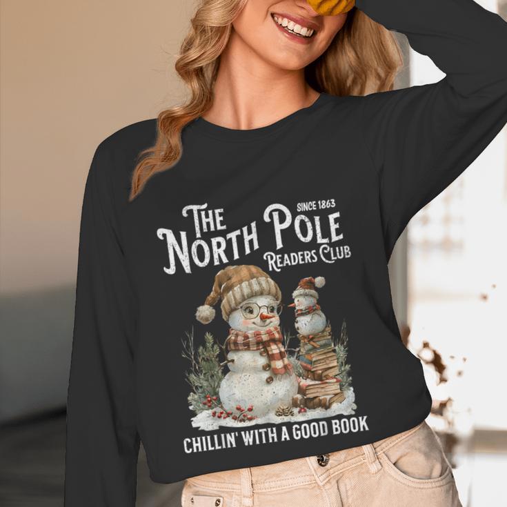 Bookish Christmas North Pole Book Club Snowman Book Worm Unisex Long Sleeve T-Shirt Bookish Christmas North Pole Book Club Snowman Book Worm Unisex Long Sleeve T-Shirt