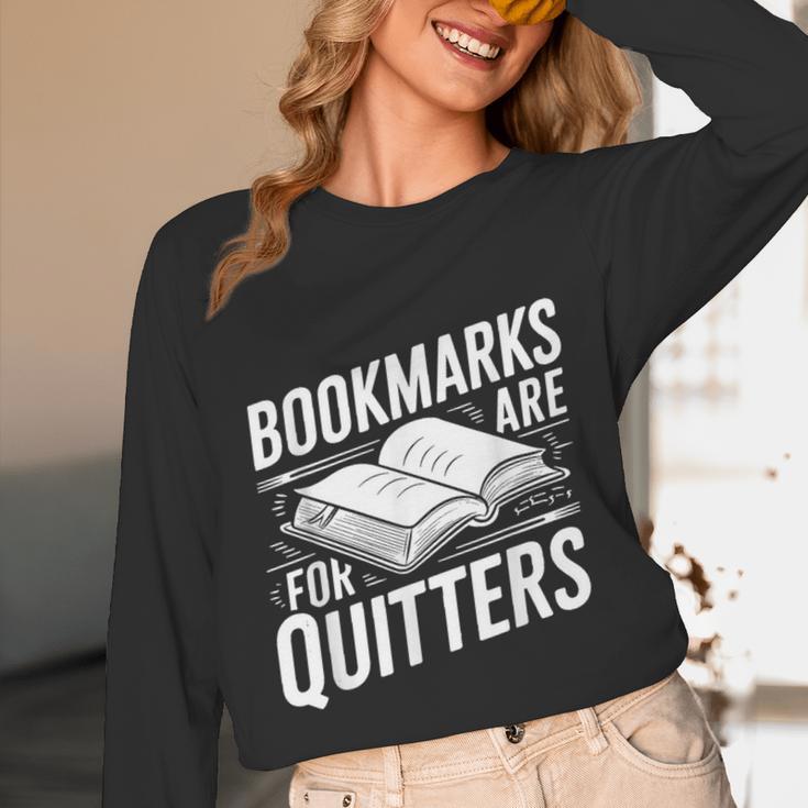 Bookmarks Quote Library Book Reader Unisex Long Sleeve T-Shirt
