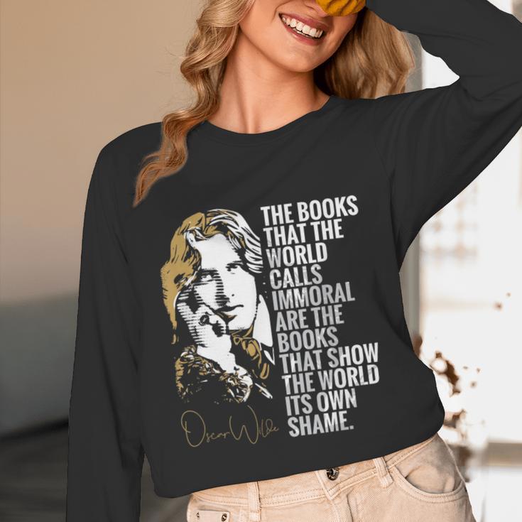 Books Called Immoral World's Shame Dorian Gray Oscar Wilde Unisex Long Sleeve T-Shirt