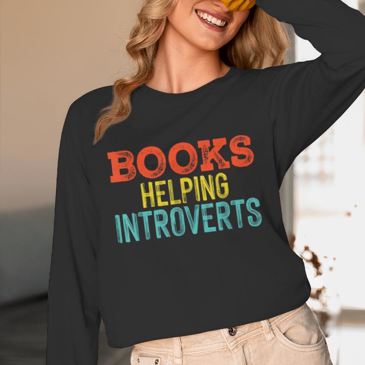 Books Helping Introverts I Introvert Unisex Long Sleeve T-Shirt