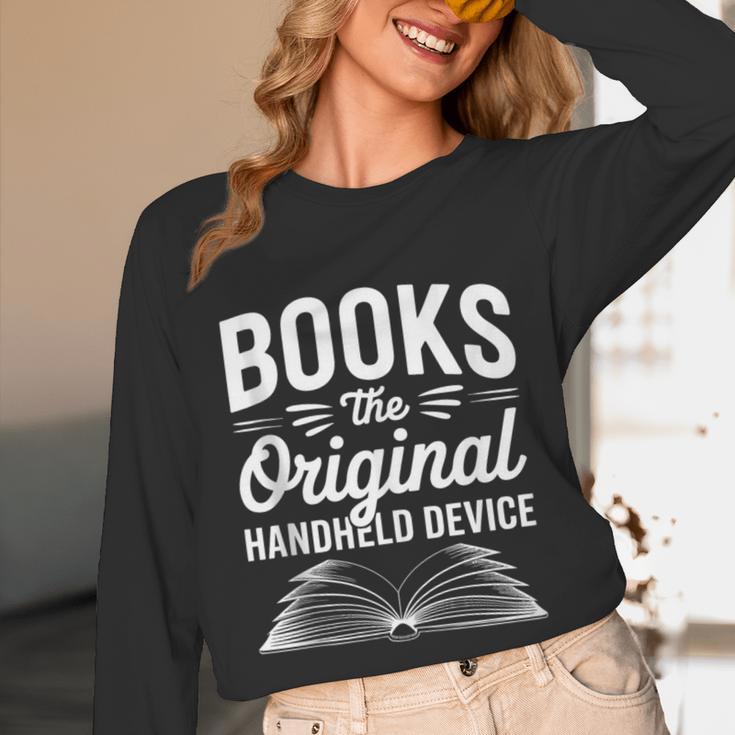 Books The Original Handheld Device Book Reading Unisex Long Sleeve T-Shirt Books The Original Handheld Device Book Reading Unisex Long Sleeve T-Shirt