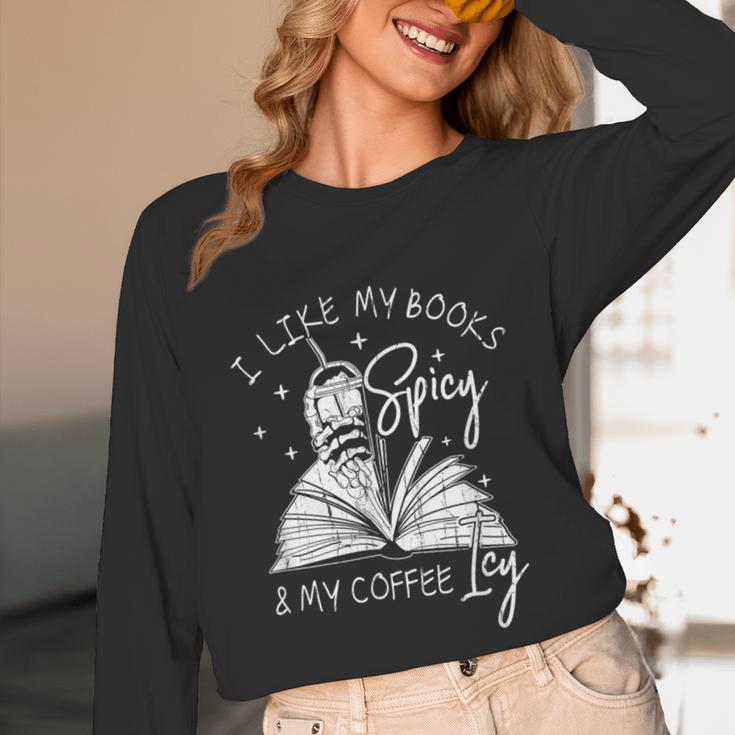 I Like My Books Spicy And My Coffee ICY Unisex Long Sleeve T-Shirt