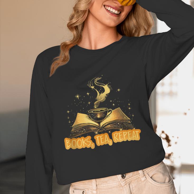 Books Tea Repeat Unisex Long Sleeve T-Shirt