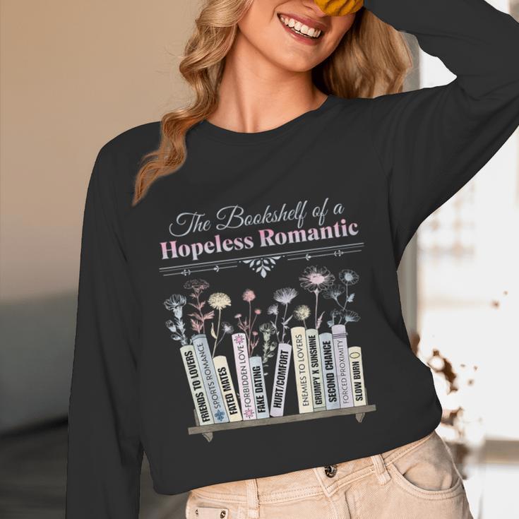 The Bookshelf Of a Hopeless Romantic Rom-Com Reading Bookish Unisex Long Sleeve T-Shirt The Bookshelf Of a Hopeless Romantic Rom-Com Reading Bookish Unisex Long Sleeve T-Shirt