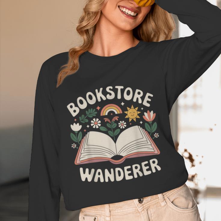 Bookstore Wanderers Retro Women Book Lovers Unisex Long Sleeve T-Shirt Bookstore Wanderers Retro Women Book Lovers Unisex Long Sleeve T-Shirt