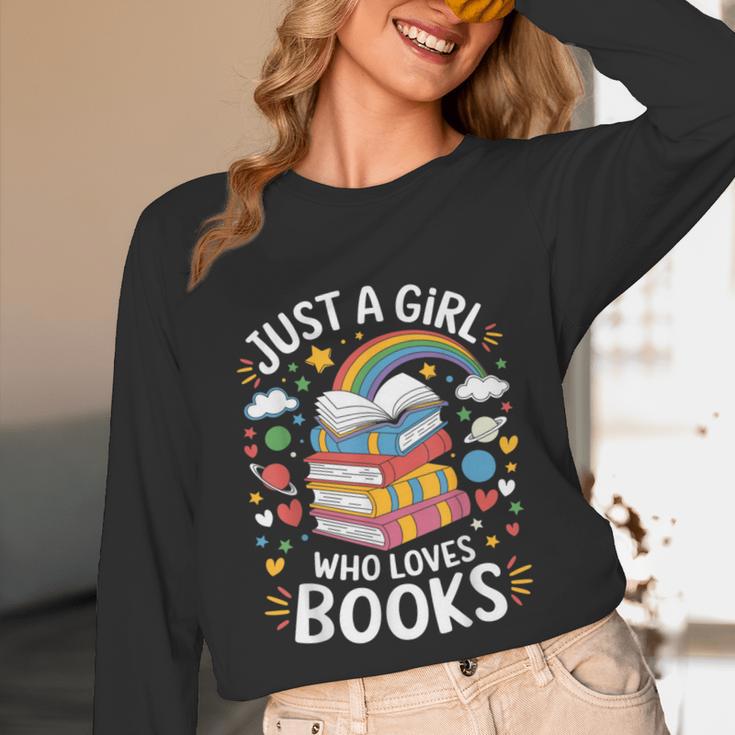 Bookworm Just A Girl Who Loves Books Unisex Long Sleeve T-Shirt Bookworm Just A Girl Who Loves Books Unisex Long Sleeve T-Shirt