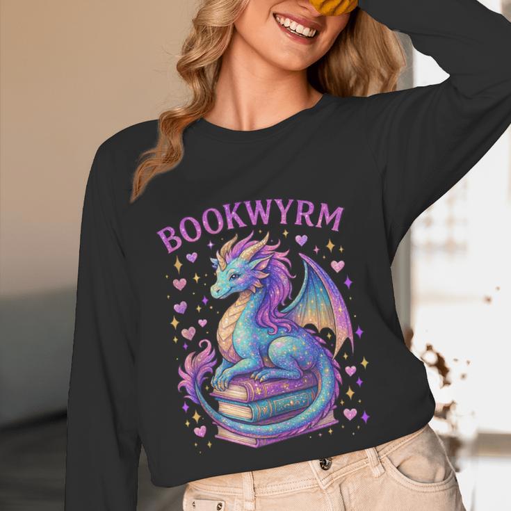 Bookwyrm Just a Girl Who Loves Dragons Books Dragon Reader Unisex Long Sleeve T-Shirt
