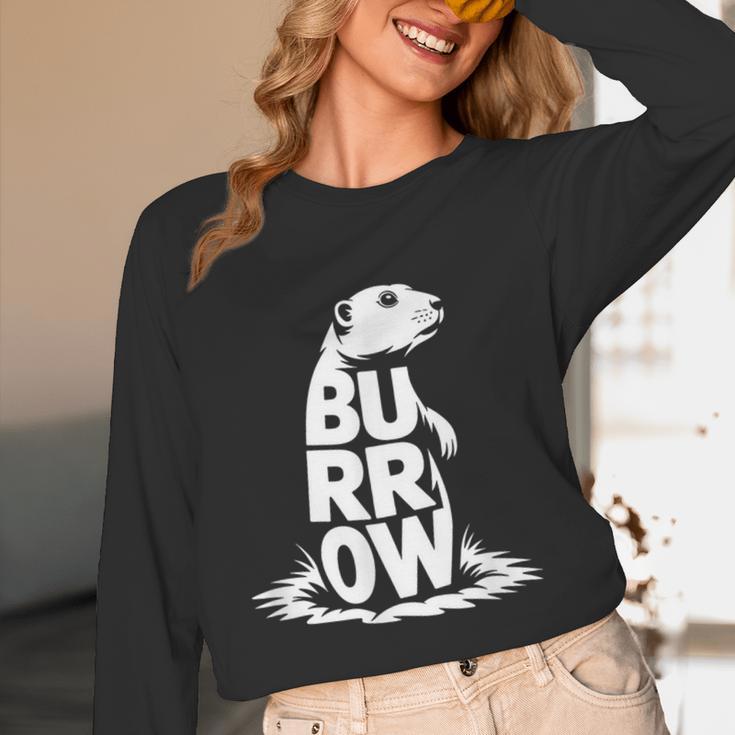 Burrow Prairie Dog Word Art Introvert Nature Retreat Men Women Kids Unisex Long Sleeve T-Shirt Burrow Prairie Dog Word Art Introvert Nature Retreat Men Women Kids Unisex Long Sleeve T-Shirt