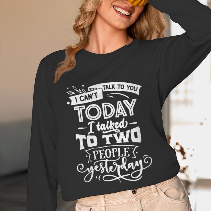 I Can't Today Sassy Introvert Anti Social Unisex Long Sleeve T-Shirt I Can't Today Sassy Introvert Anti Social Unisex Long Sleeve T-Shirt