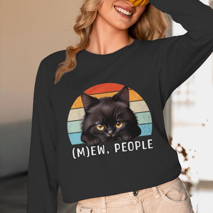 Cat Pun Introvert Anti Social Ew People Kitty Unisex Long Sleeve T-Shirt