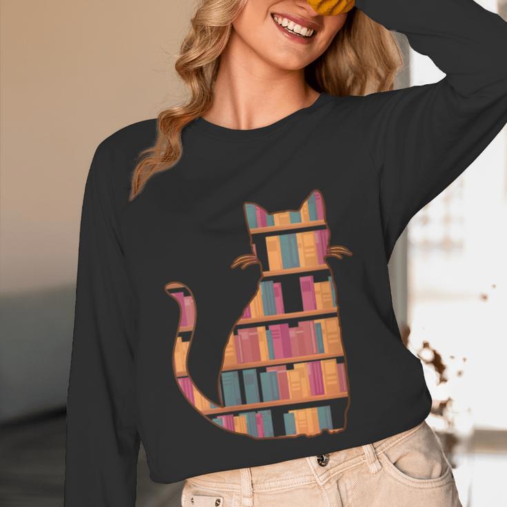 Cats Reading Books Librarian Library Readers Unisex Long Sleeve T-Shirt