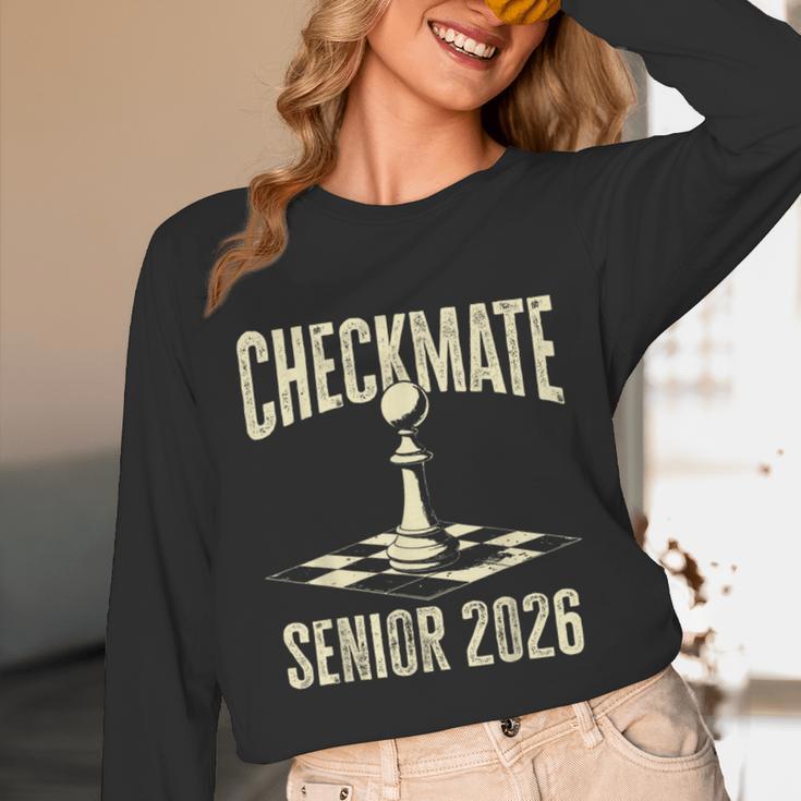 Checkmate Senior 2026 Chess Piece Class Of 2026 Graduation Unisex Long Sleeve T-Shirt