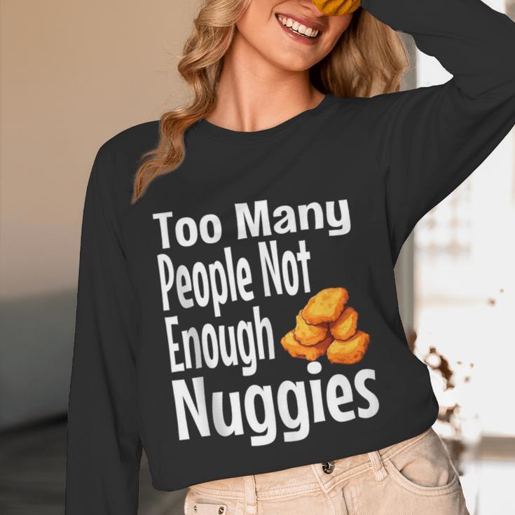 Chicken Nugget Saying Introvert Nuggie Foodie Food Unisex Long Sleeve T-Shirt