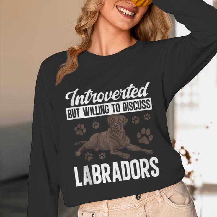 Chocolate Lab Dog Introvert Chocolate Labrador Retriever Unisex Long Sleeve T-Shirt Chocolate Lab Dog Introvert Chocolate Labrador Retriever Unisex Long Sleeve T-Shirt