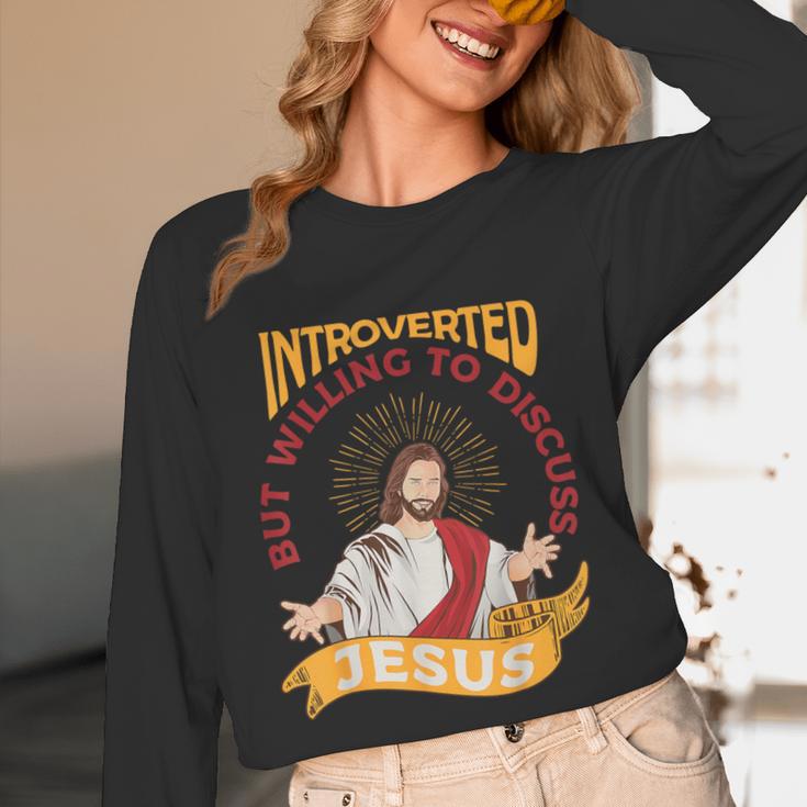 Christian Jesus Religious Sayings Catholic Introvert Unisex Long Sleeve T-Shirt