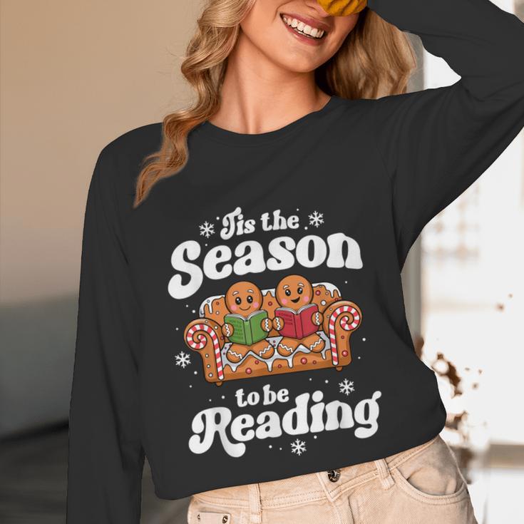 Christmas Book Lover Gingerbread Library Reading Bookaholic Unisex Long Sleeve T-Shirt Christmas Book Lover Gingerbread Library Reading Bookaholic Unisex Long Sleeve T-Shirt