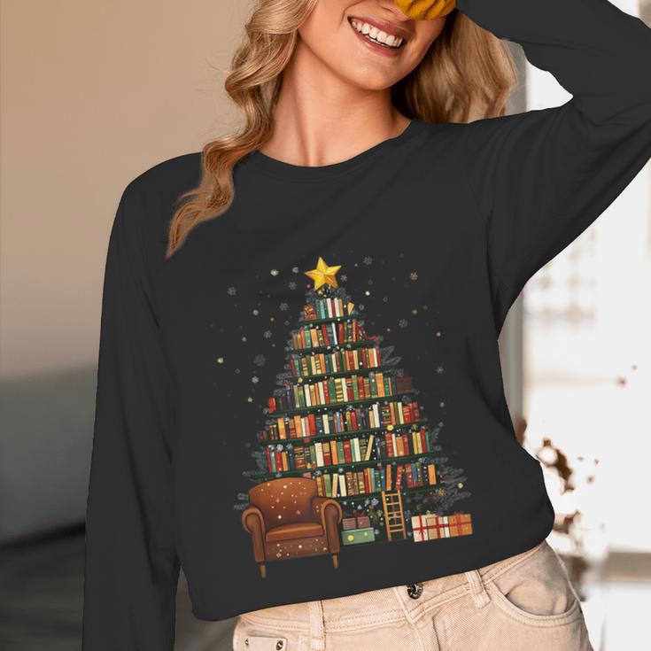 Christmas Tree Bookshelf Book Lover Library Unisex Long Sleeve T-Shirt Christmas Tree Bookshelf Book Lover Library Unisex Long Sleeve T-Shirt