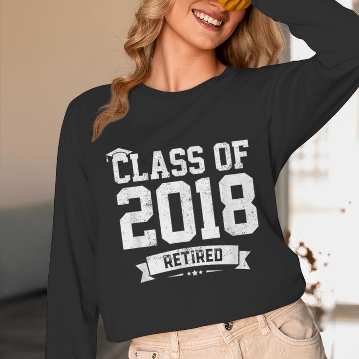 Class Of 2018 Retired Graduation TShirt Fun Retirement Shirt Unisex Long Sleeve T-Shirt