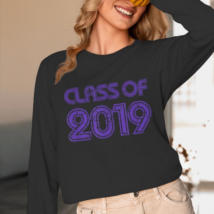 Class Of 2019 High School Graduation Purple Senior Unisex Long Sleeve T-Shirt