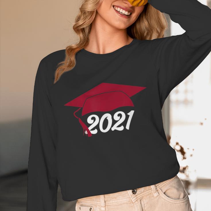 Class Of 2021 Burgundy Regalia Graduation Unisex Long Sleeve T-Shirt
