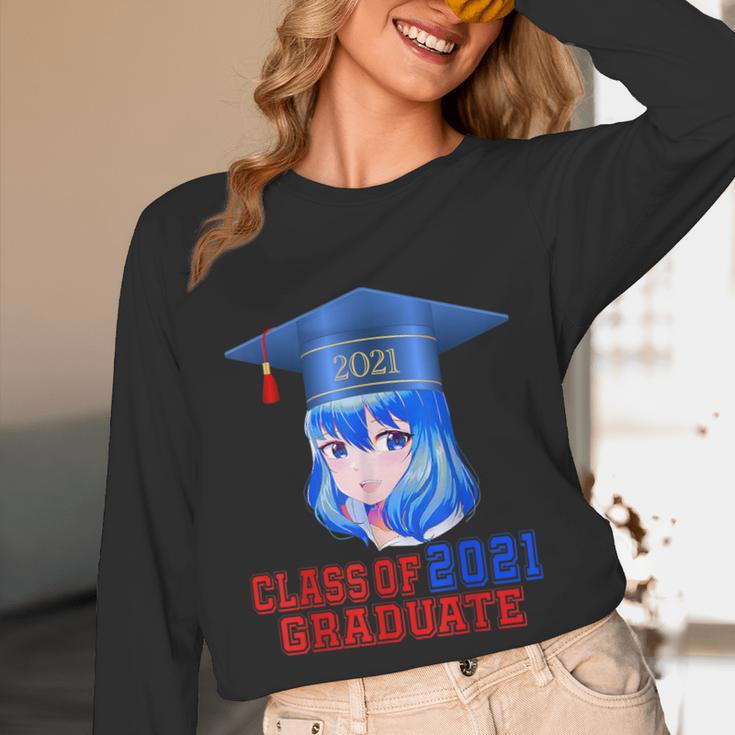 Class Of 2021 Graduate Kawaii Anime Girl School Graduation Unisex Long Sleeve T-Shirt