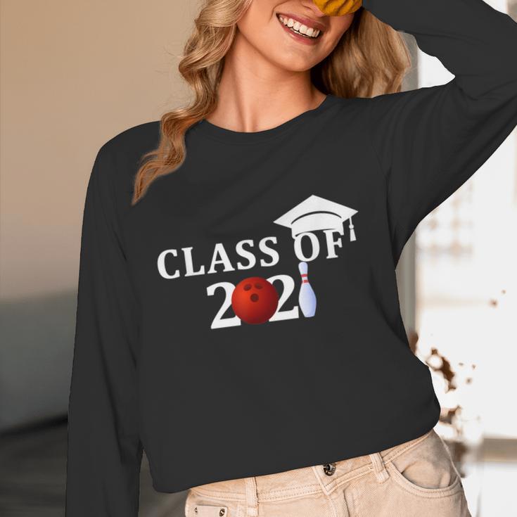 Class Of 2021 Graduation For Him Her Bowling Unisex Long Sleeve T-Shirt