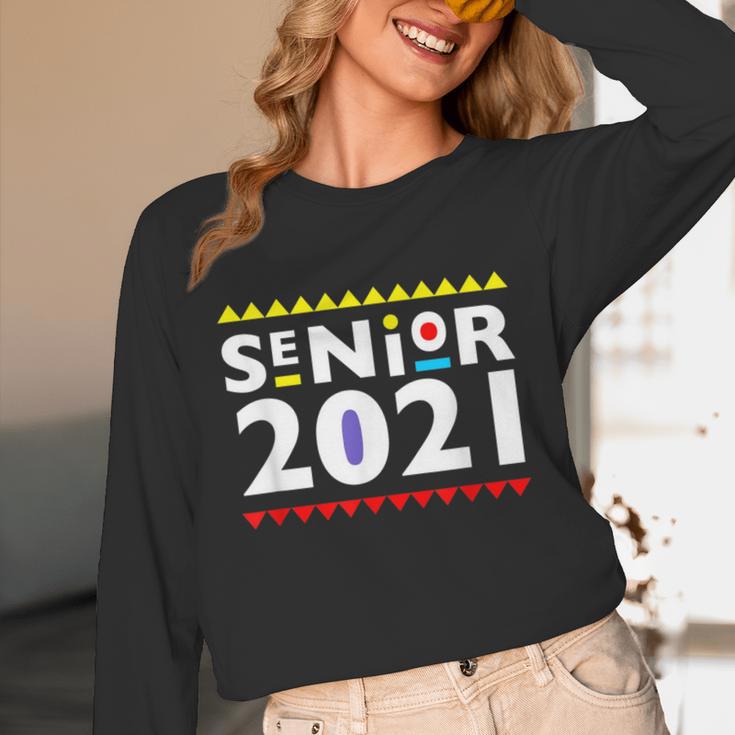 Class Of 2021 Senior Year 90's TV Style Graduation For Grad Unisex Long Sleeve T-Shirt