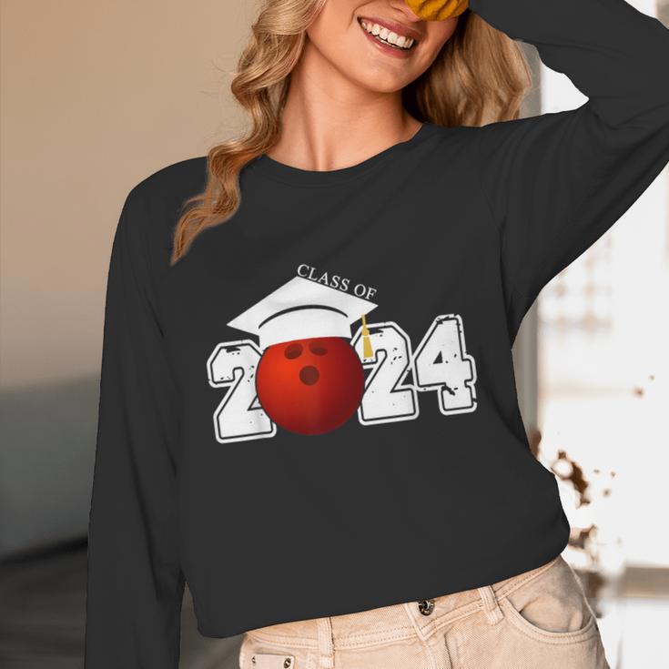Class Of 2024 Graduation For Him Her Bowling Sports Unisex Long Sleeve T-Shirt