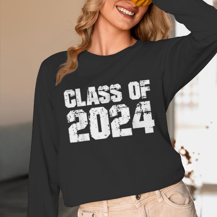 Class Of 2024 High School College Graduation Reunion T-Shirt Unisex Long Sleeve T-Shirt
