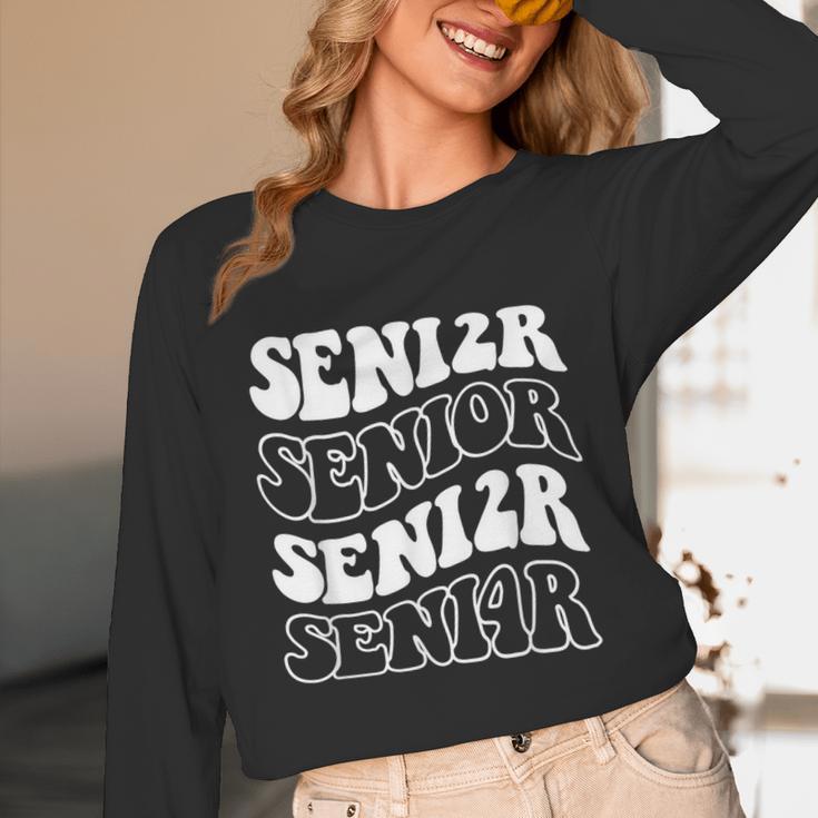 Class Of 2024 High School Senior Graduation Groovy Wave Unisex Long Sleeve T-Shirt