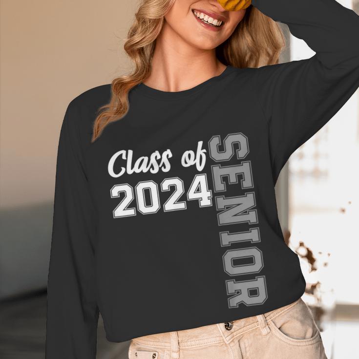 Class Of 2024 Senior 24 Shirt High School Graduation Party Unisex Long Sleeve T-Shirt