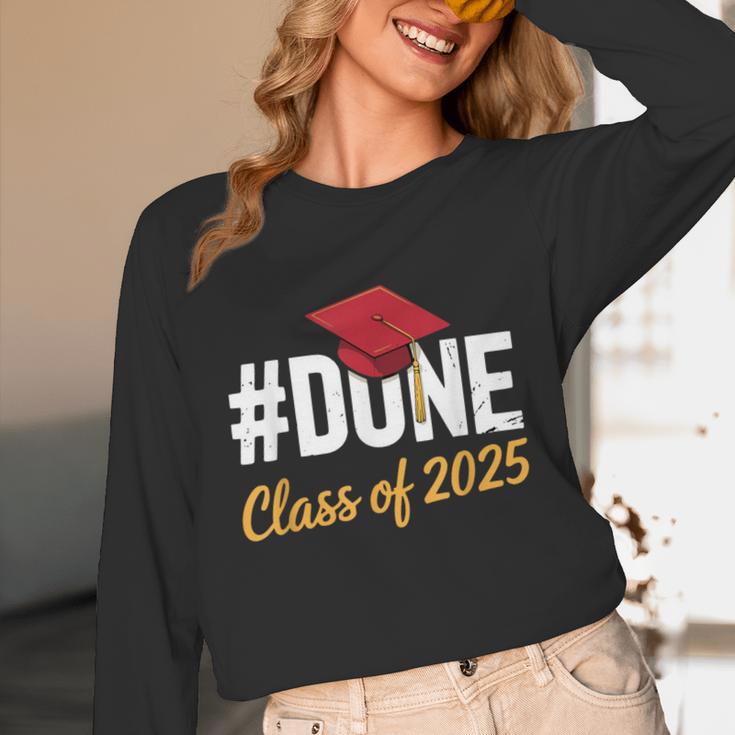 Class Of 2025 Graduation Hashtag DONE Graduate Unisex Long Sleeve T-Shirt