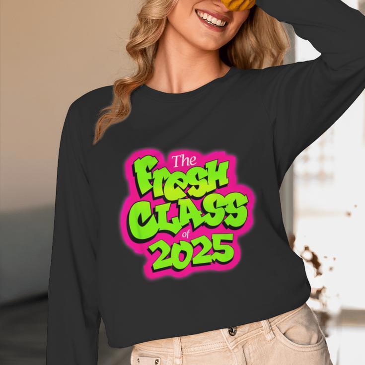 Class Of 2025 Senior Fresh 90s TV Style Retro Graduation Unisex Long Sleeve T-Shirt