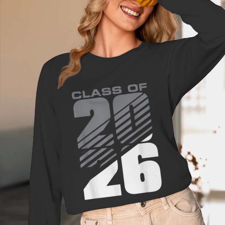 Class Of 2026 High School Senior Graduation Grey Sport Style Unisex Long Sleeve T-Shirt
